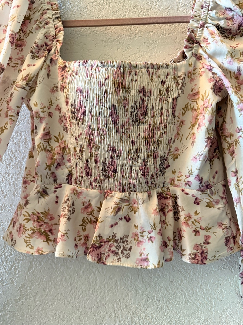 ASTR The Label Floral Sweatheart Neck Underwire Ruffle Ruched Satin Top Sz M - Picture 6 of 11